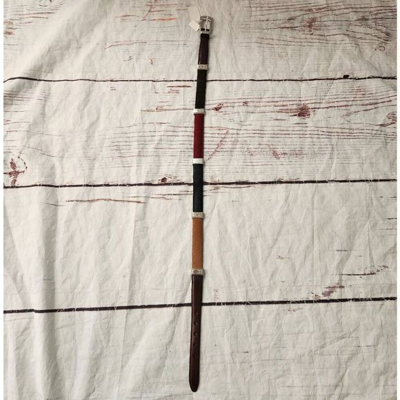 Brighton Western Multi Color Calf Hair Leather Belt Size 28 NWT - Picture 4 of 7